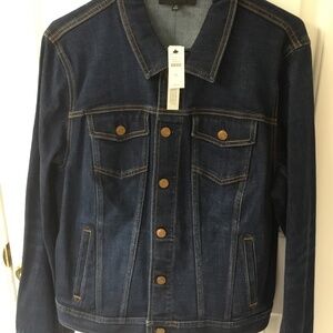 Talbots Jean Jacket, Size XL, Rich Dark Blue with Bronze Buttons